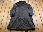 Vintage 1990s Black Lined Trench Coat