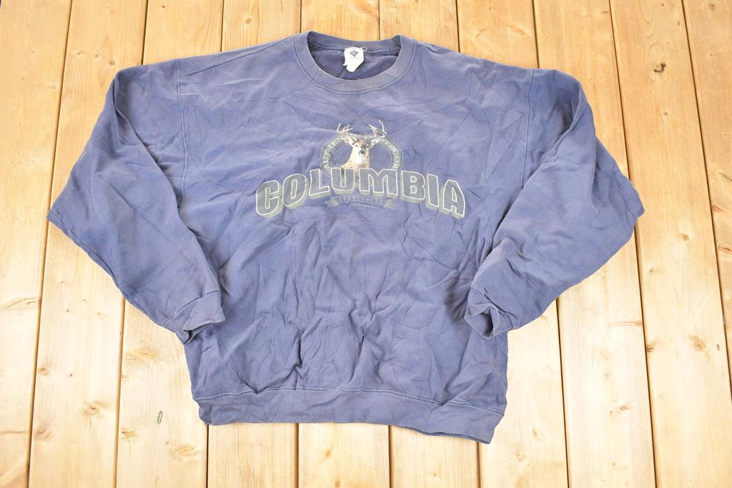 Vintage 1990s Columbia Outdoors Big Buck Crewneck Sweatshirt Men's L