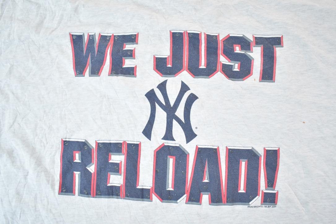 Vintage 2000 New York Yankees MLB Graphic Single Stitch T-Shirt