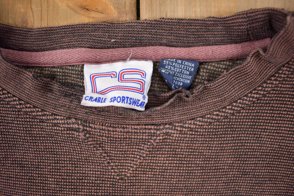 Vintage 1990s Crable Sportswear Cable Knit Crewneck Sweater