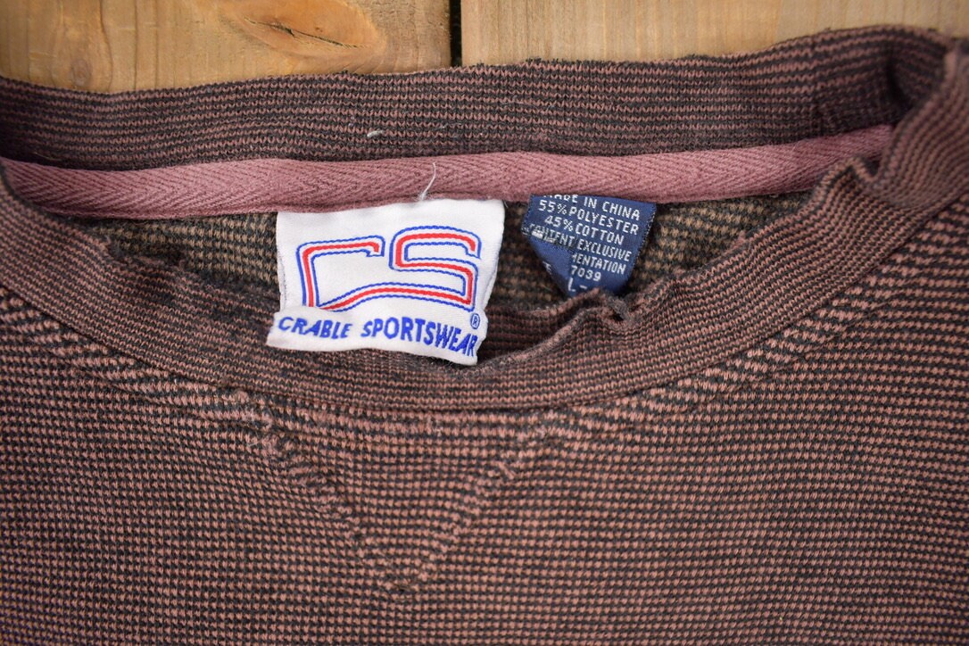 Vintage 1990s Crable Sportswear Cable Knit Crewneck Sweater