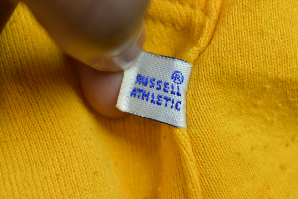 Vintage 1990s Russel Athletic Yellow Hoodie