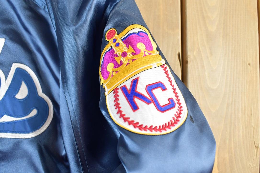 Vintage 1990s Buck Oneil Kansas City Monarchs MLB Baseball Jacket