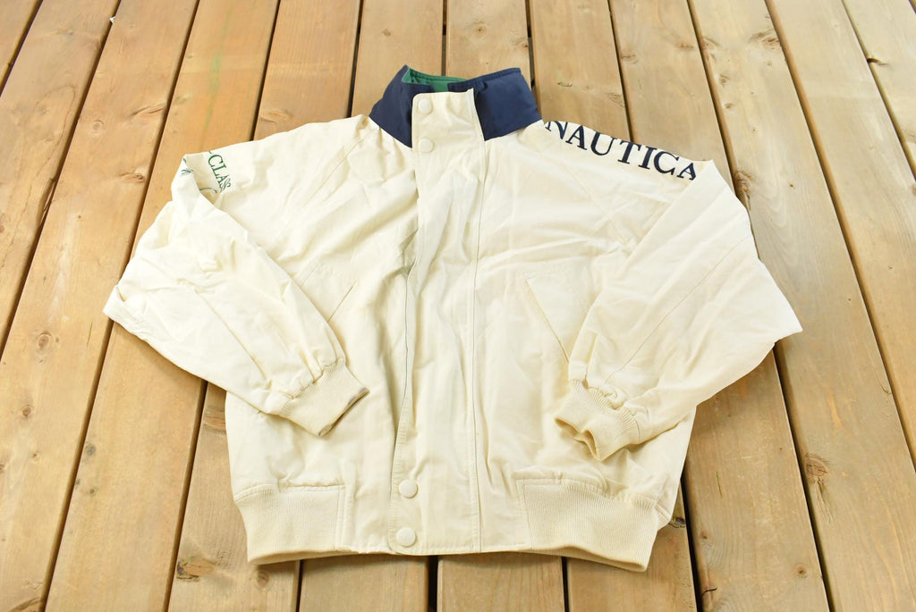 Vintage 1990s Nautica Challenge J-Class Windbreaker Jacket Men's L / 90s Sailing Windbreaker / Vintage Streetwear / Americana