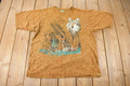 Vintage 1990s Wolf Theme Tie Dye Graphic T-Shirt Made In USA Size L