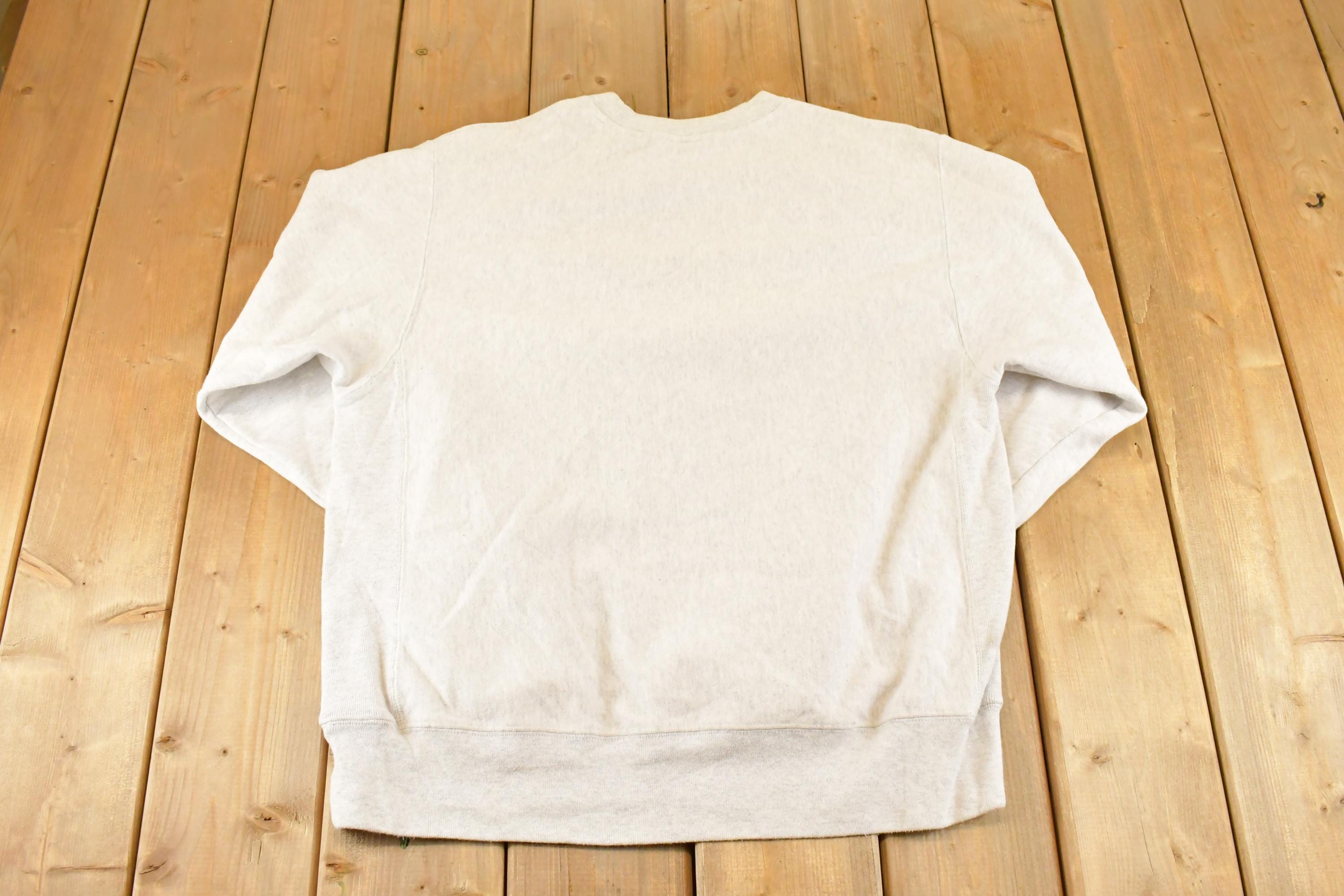 Vintage Y2K River University Champion Reverse Weave Sweatshirt Men's L / 2000s Heavyweight Sweater / 2000s Cross Grain