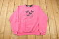 Vintage 1990s Pink Butterfly Crewneck Sweatshirt