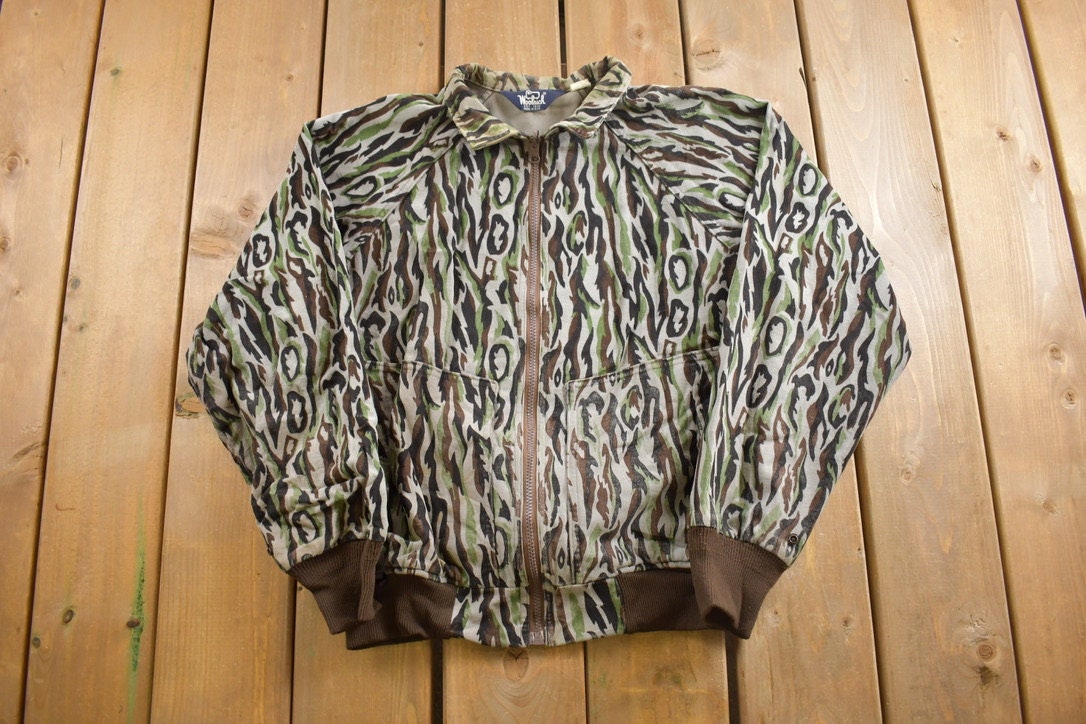 Vintage 1980s Woolrich Tree Bark Camo Jacket