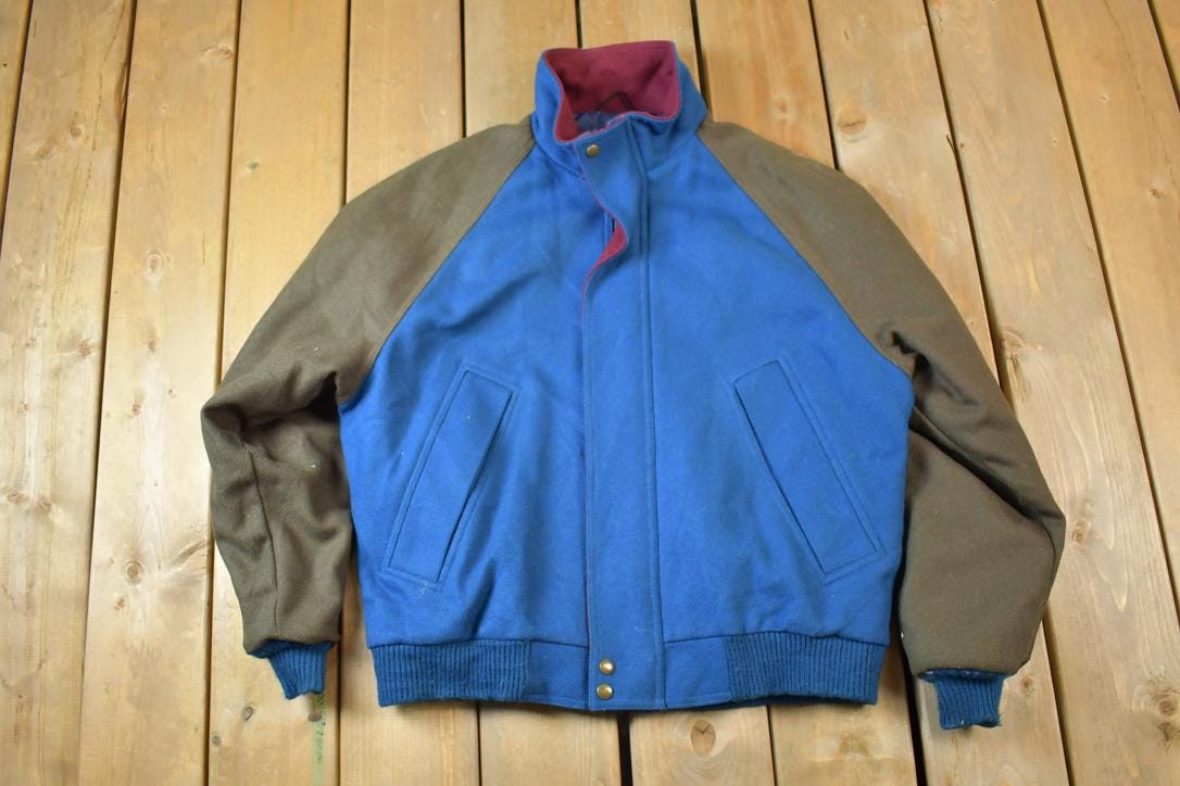 Vintage 1990s Pendleton LOBO 100% Pure Virgin Wool Button Up Jacket Made In USA