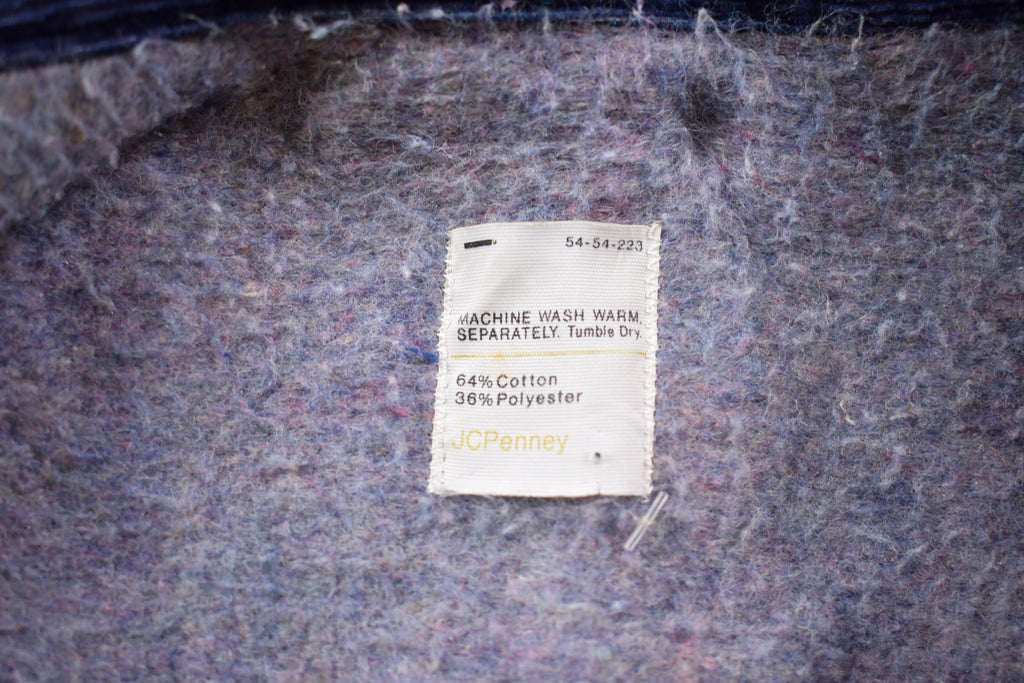 Vintage 1990s Sears Blanket Lined Denim Jean Chore Jacket