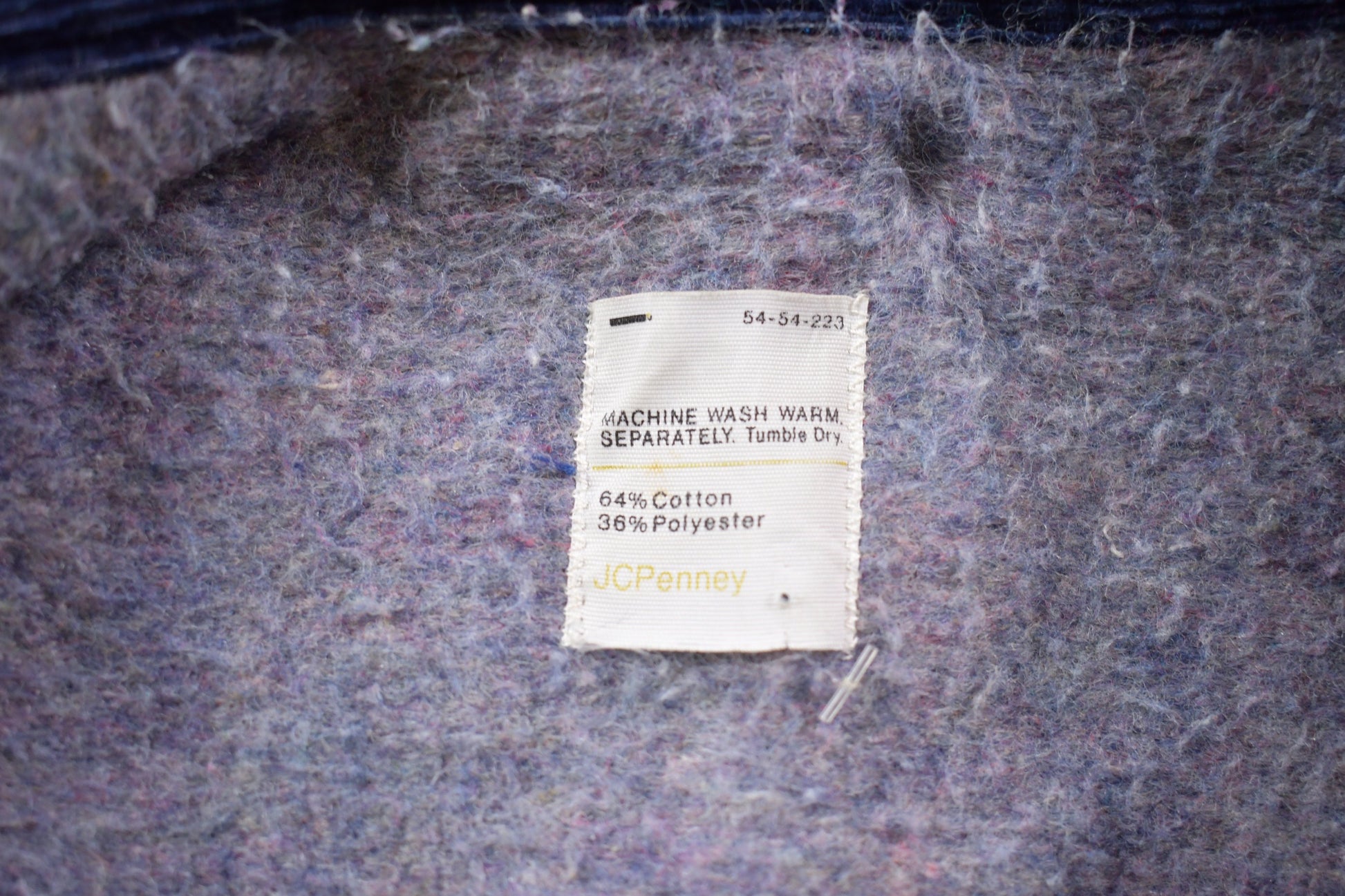 Vintage 1990s Sears Blanket Lined Denim Jean Chore Jacket