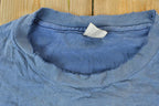 Vintage 1990s Hanes Blank Navy Single Stitch T-Shirt