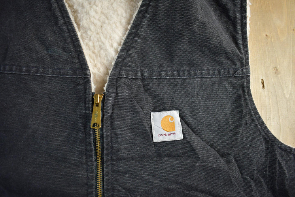 Vintage 1990s Carhartt Sherpa Lined Jacket Vest Mens XL