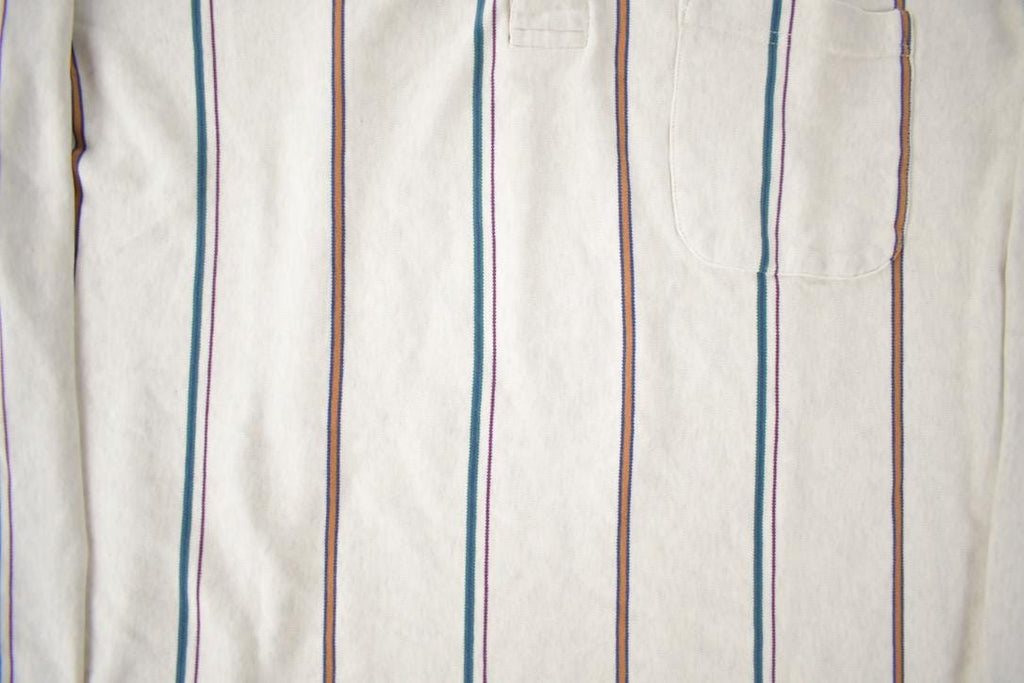 Vintage 1990s Eddie Bauer Striped Quarter Button Sweatshirt