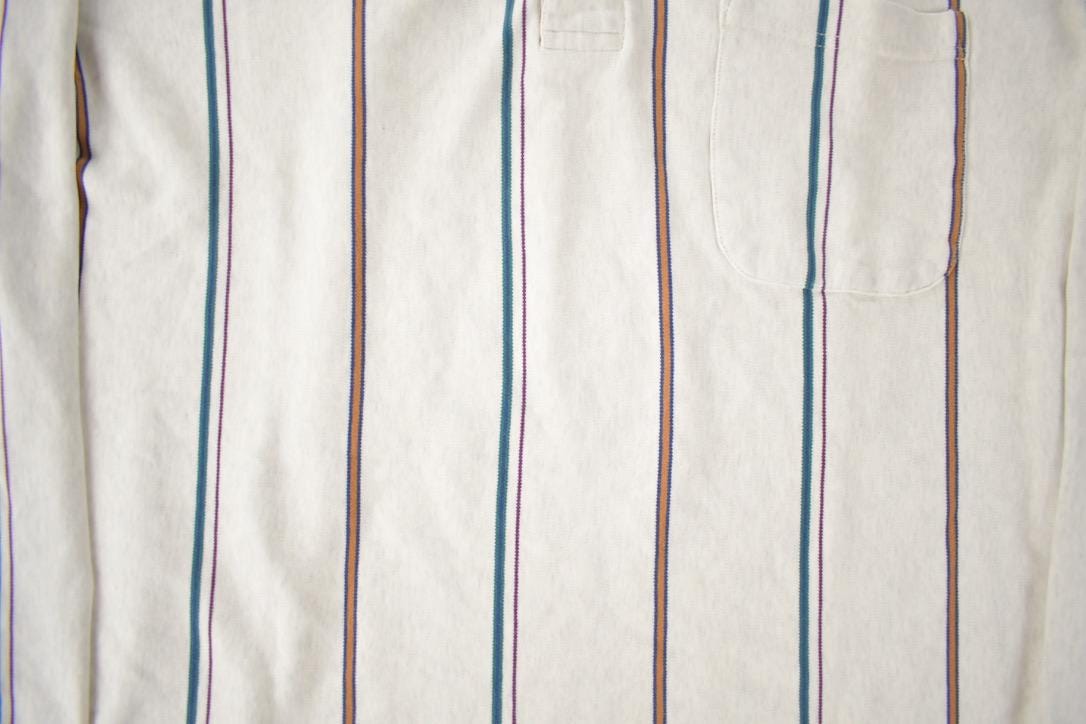 Vintage 1990s Eddie Bauer Striped Quarter Button Sweatshirt