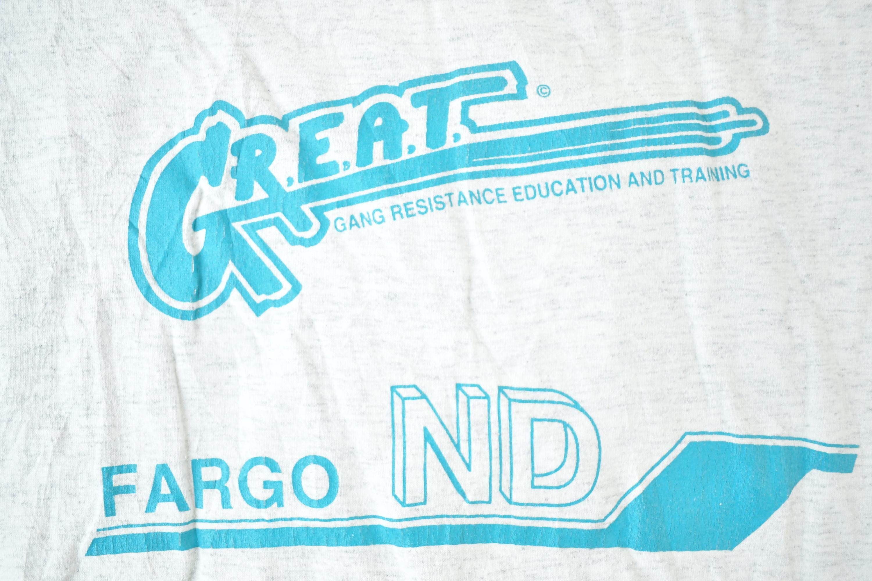 Vintage 1990s Gang Resistance Education And Training Souvenir T-Shirt Mens L