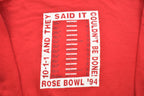 Vintage 1994 University of Wisconsin Badgers Rose Bowl Collegiate Crewneck