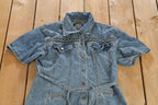 Vintage 1980s Guoxi Clothing Factory Denim Shirt Dress