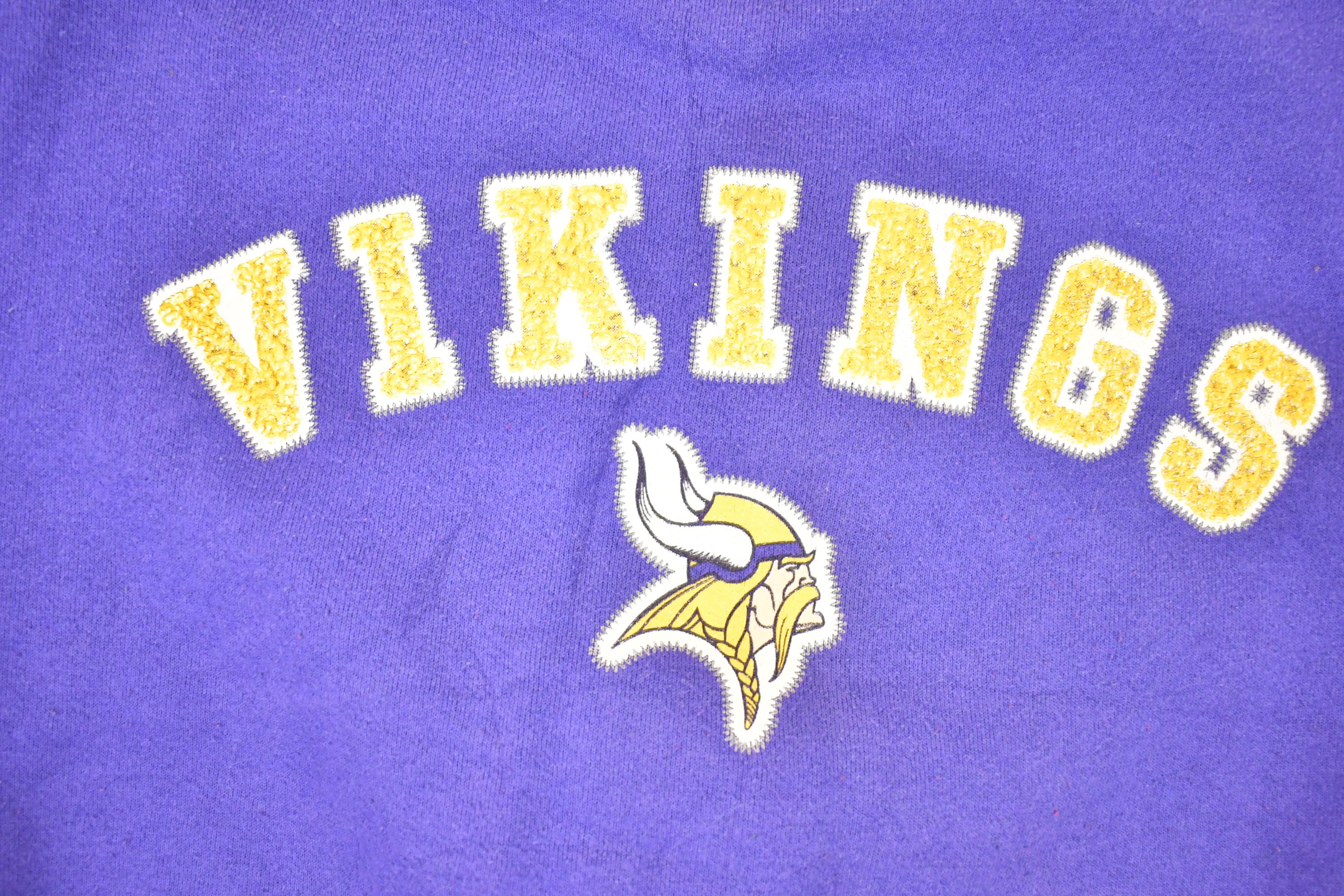 Vintage 1990s Minnesota Vikings Riddell NFL Crewneck Sweatshirt Mens L