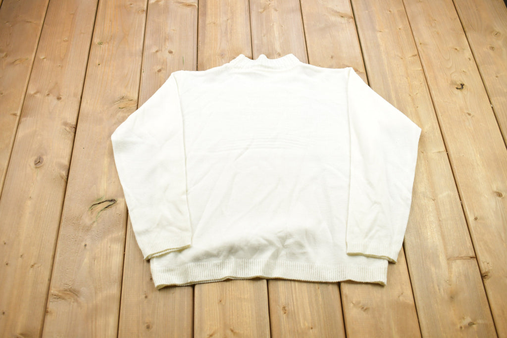 Vintage 1990s Knitted Blank Turtleneck Sweater / Vintage 90s Turtleneck / Basic Knit Sweater / Vintage Turtleneck / Sweatshirt / Essential