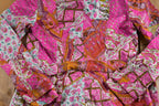 Vintage 1990s Dana Buchman Abstract Pattern Full Length Coat
