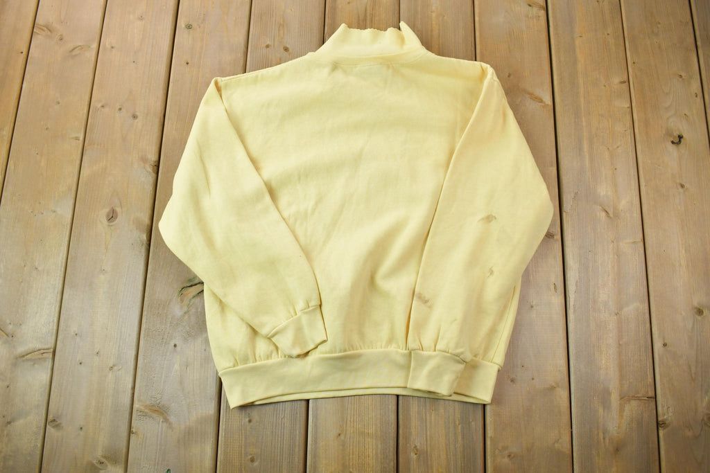 Vintage 1990s Bizzit Cute Floral Embroidered Collared Sweater