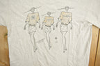 Vintage 1990s California Fashion Grey Graphic T-Shirt