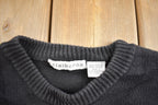 Vintage 1990s Claiborne Knit Abstract Pattern Crewneck Sweater