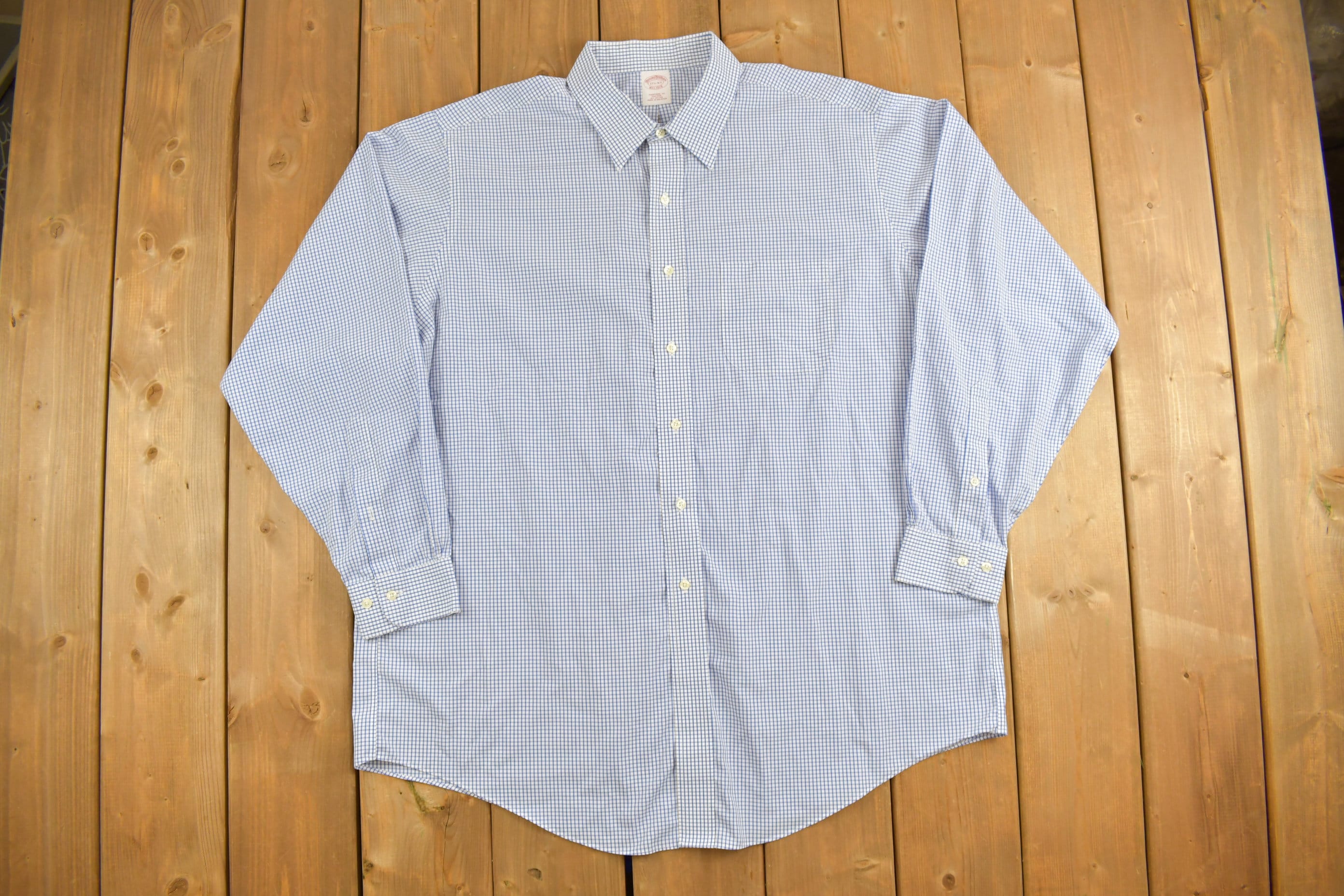 Vintage 1990s Brooks Brothers Check Button Up Shirt