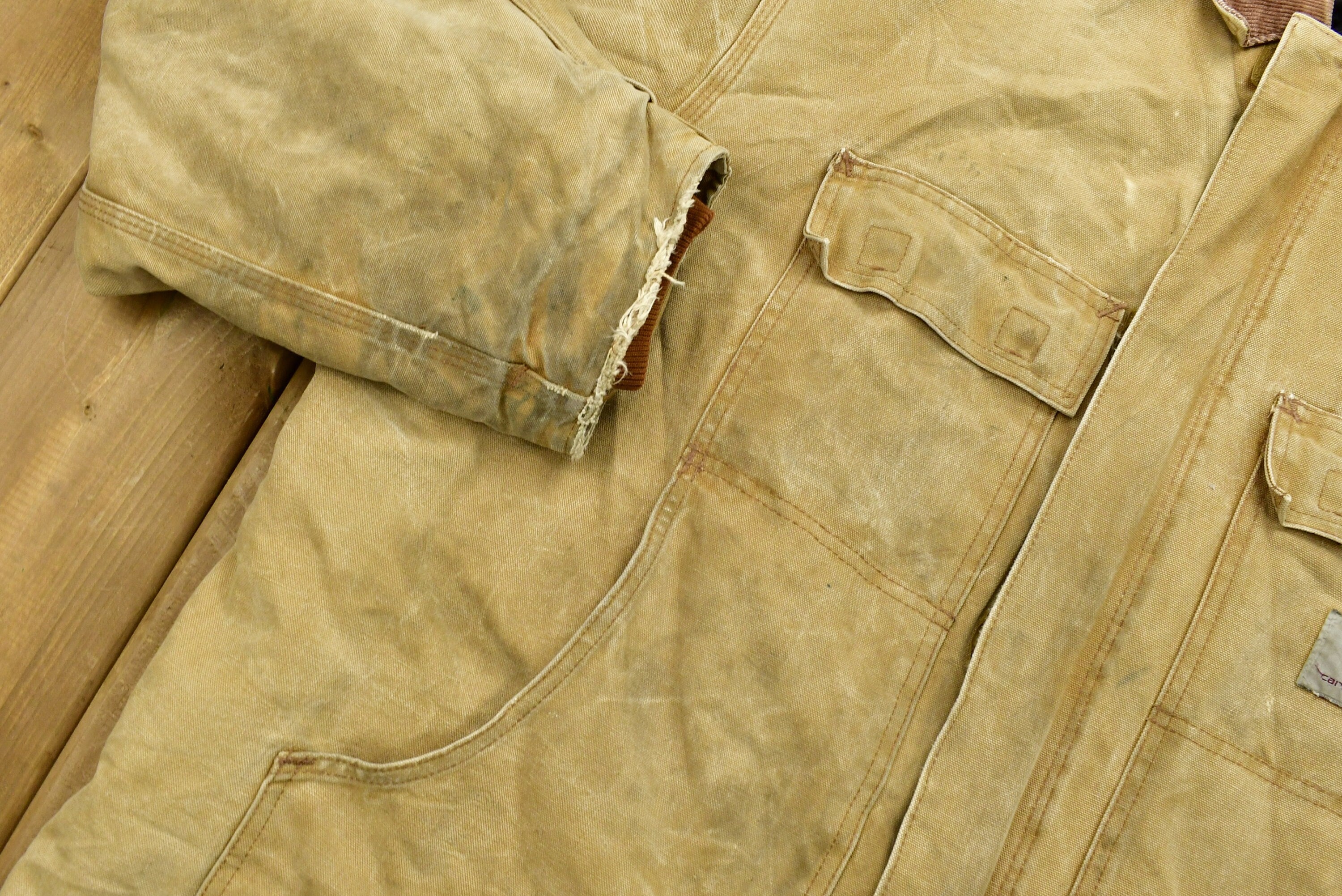 Vintage 1990s Carhartt Tan Chore Coat