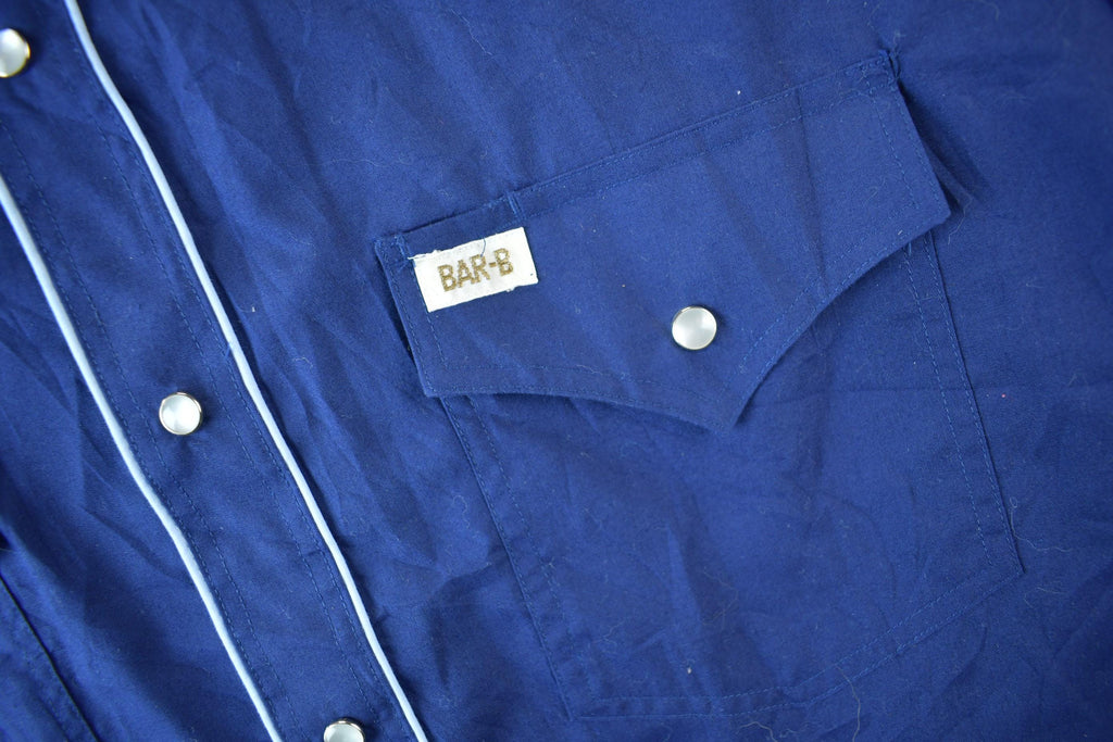 Vintage 1980s Barb Western Wear Long Tail Button Up Shirt