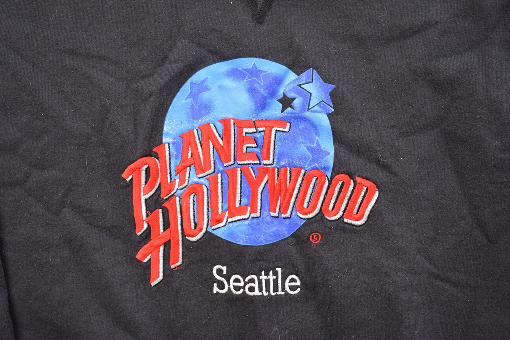 Vintage 1990s Planet Hollywood Seattle Embroidered Crewneck Sweatshirt