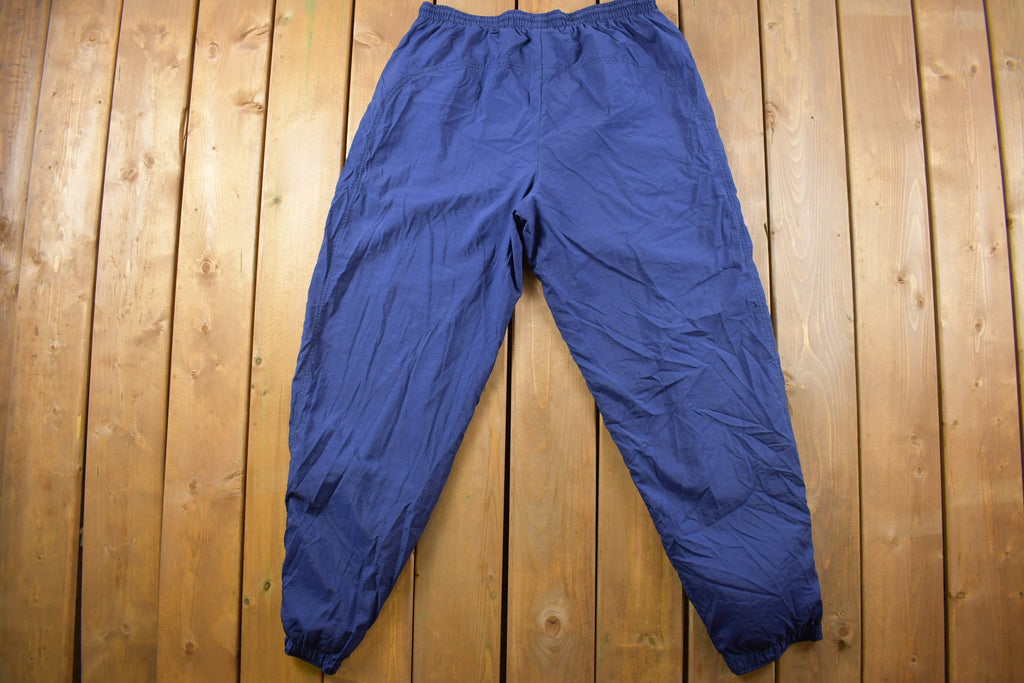 Vintage 1990s Blue Nike Mini Swoosh Windbreaker Pants Size XL