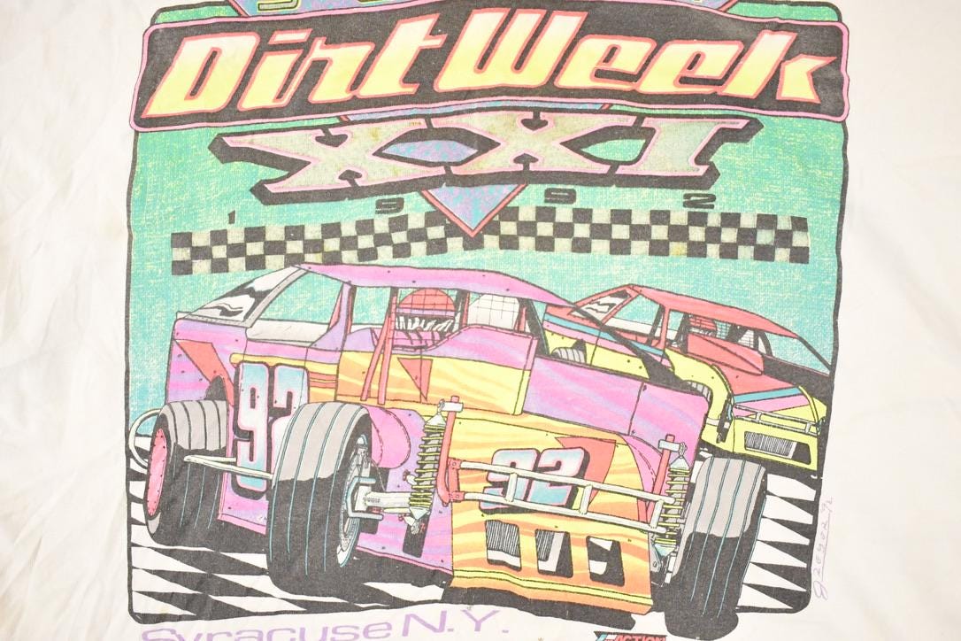 Vintage 1990s Dirt Week Souvenir Racing T-Shirt Men's L