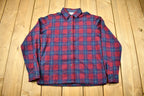 Vintage 1960s Pendleton Plaid Button Up Flannel Shirt