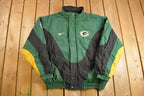 Vintage 1990s Green Bay Packers NFL Wind Breaker Jacket