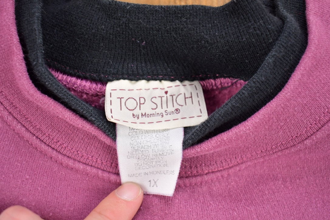 Vintage 1990s Top Stitch Heart Theme Crewneck Sweater