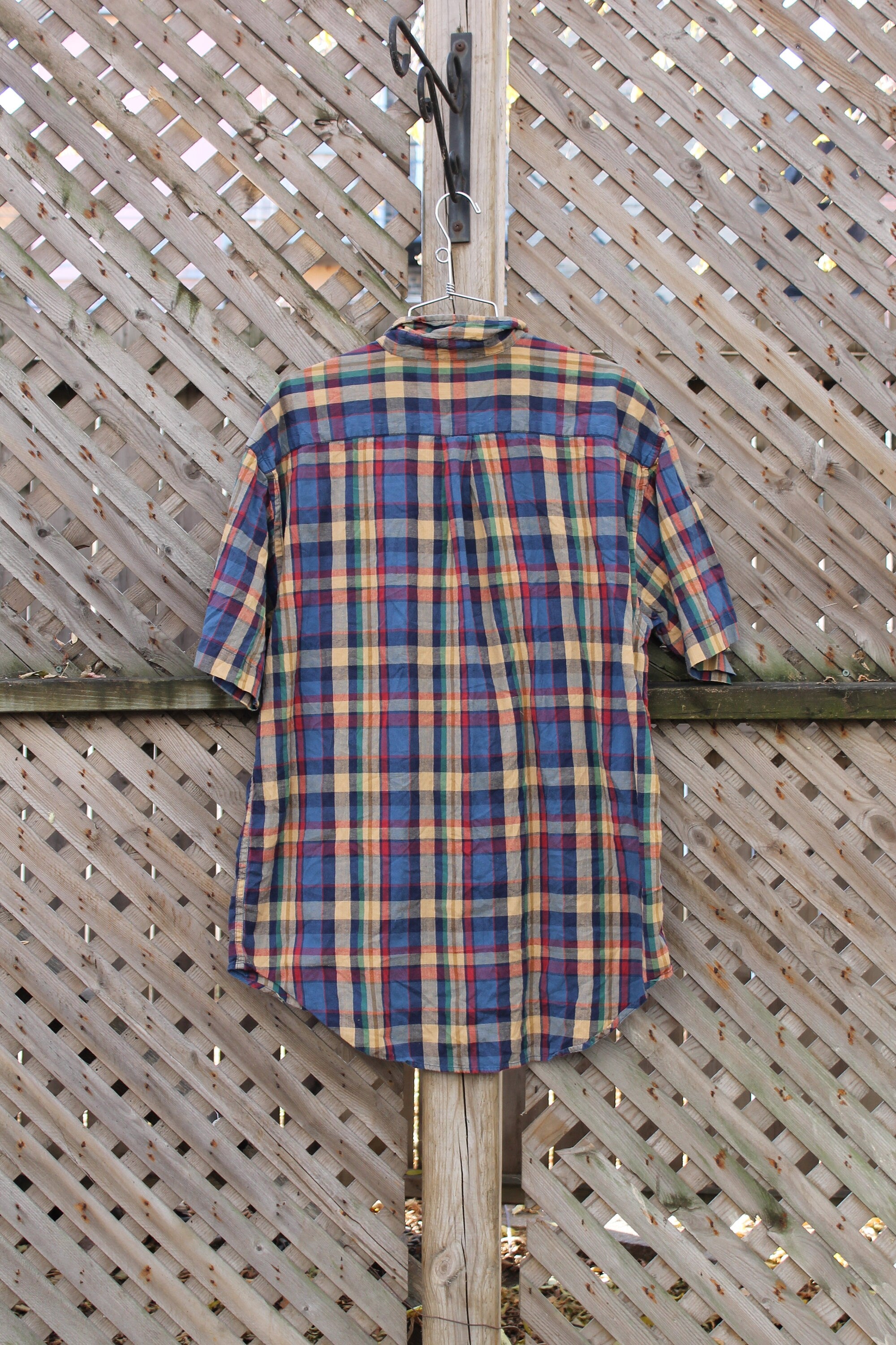 Vintage 1990s Plaid Flannel Button Up GAP T-Shirt