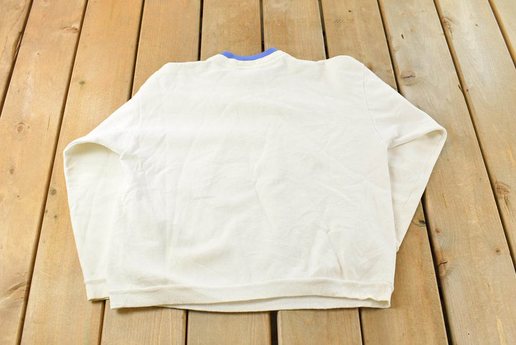Vintage 1990s Morning Sun Petite Cute Floral Double Collar Crewneck Sweatshirt Women's S / 90s Crewneck / Grandma Sweater / Streetwear