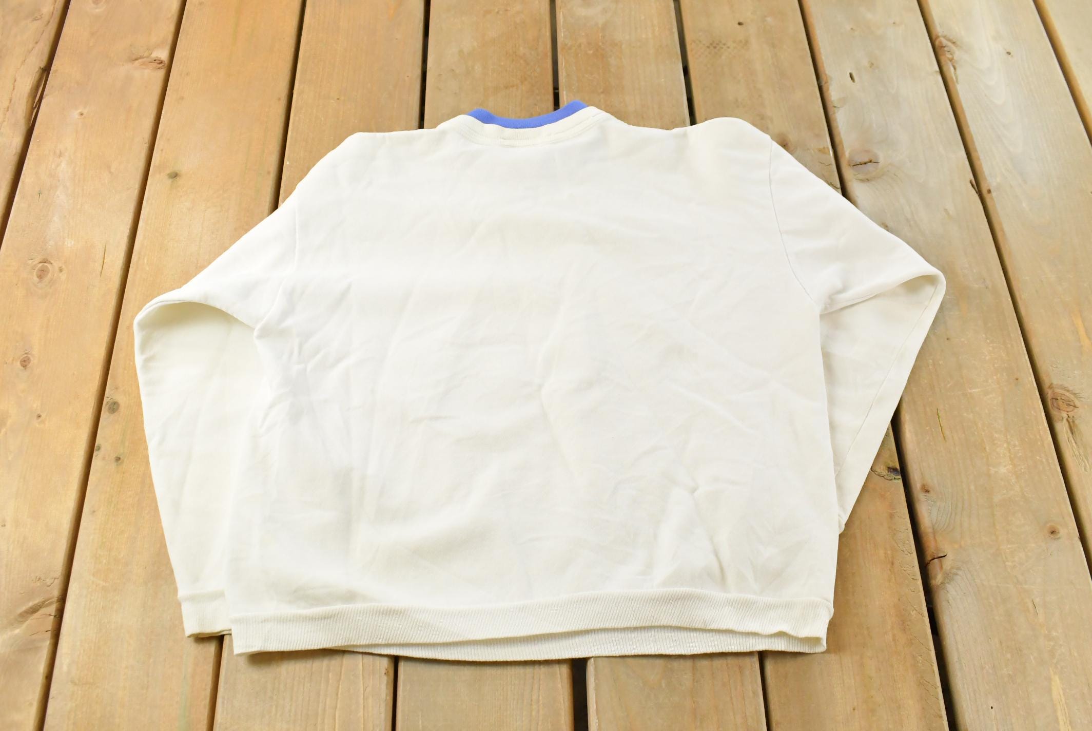 Vintage 1990s Morning Sun Petite Cute Floral Double Collar Crewneck Sweatshirt Women's S / 90s Crewneck / Grandma Sweater / Streetwear