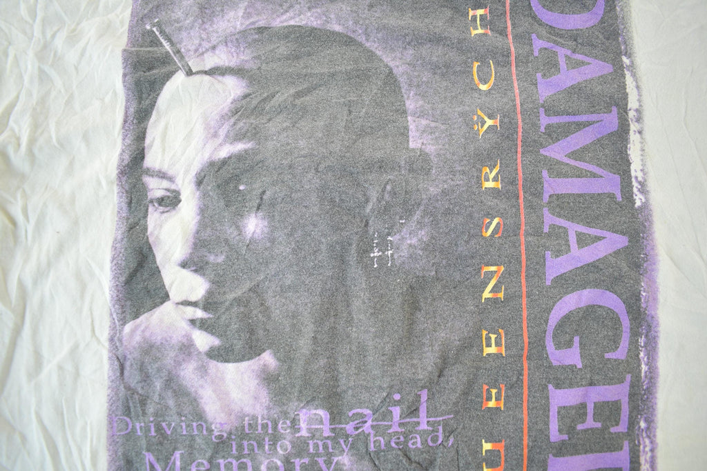 Vintage 1994 Queens Ryche Damaged Tour Band T-Shirt