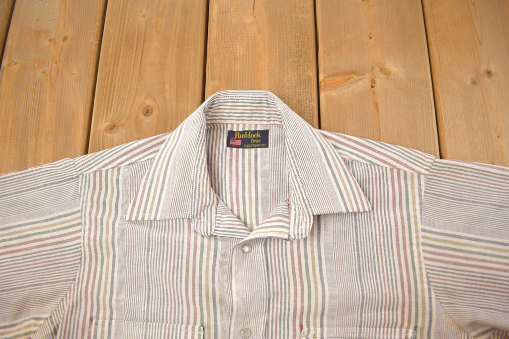 Vintage 1990s Ruddock Bros. Striped Button Up Shirt