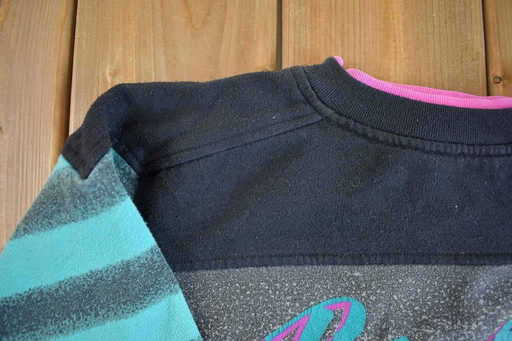 Vintage 1980s Permit Striped Crewneck Sweatshirt - XS