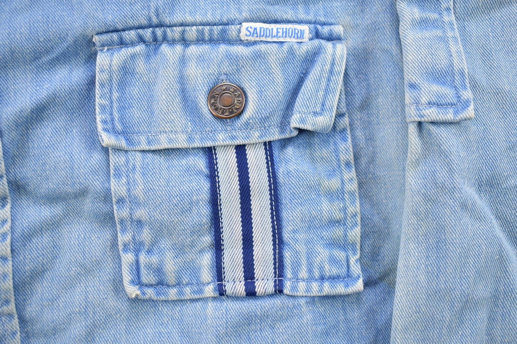 Vintage 1990s Saddlehorn Jean Button Up Shirt