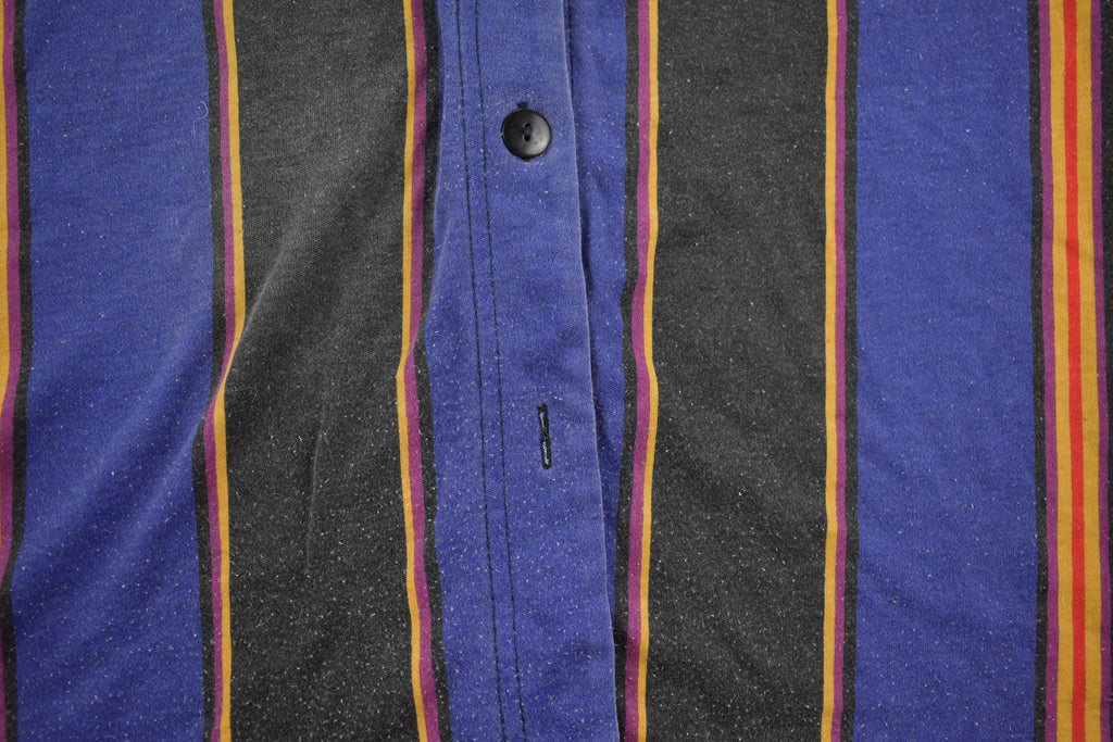Vintage 1990s Striped Button Up Short Sleeve