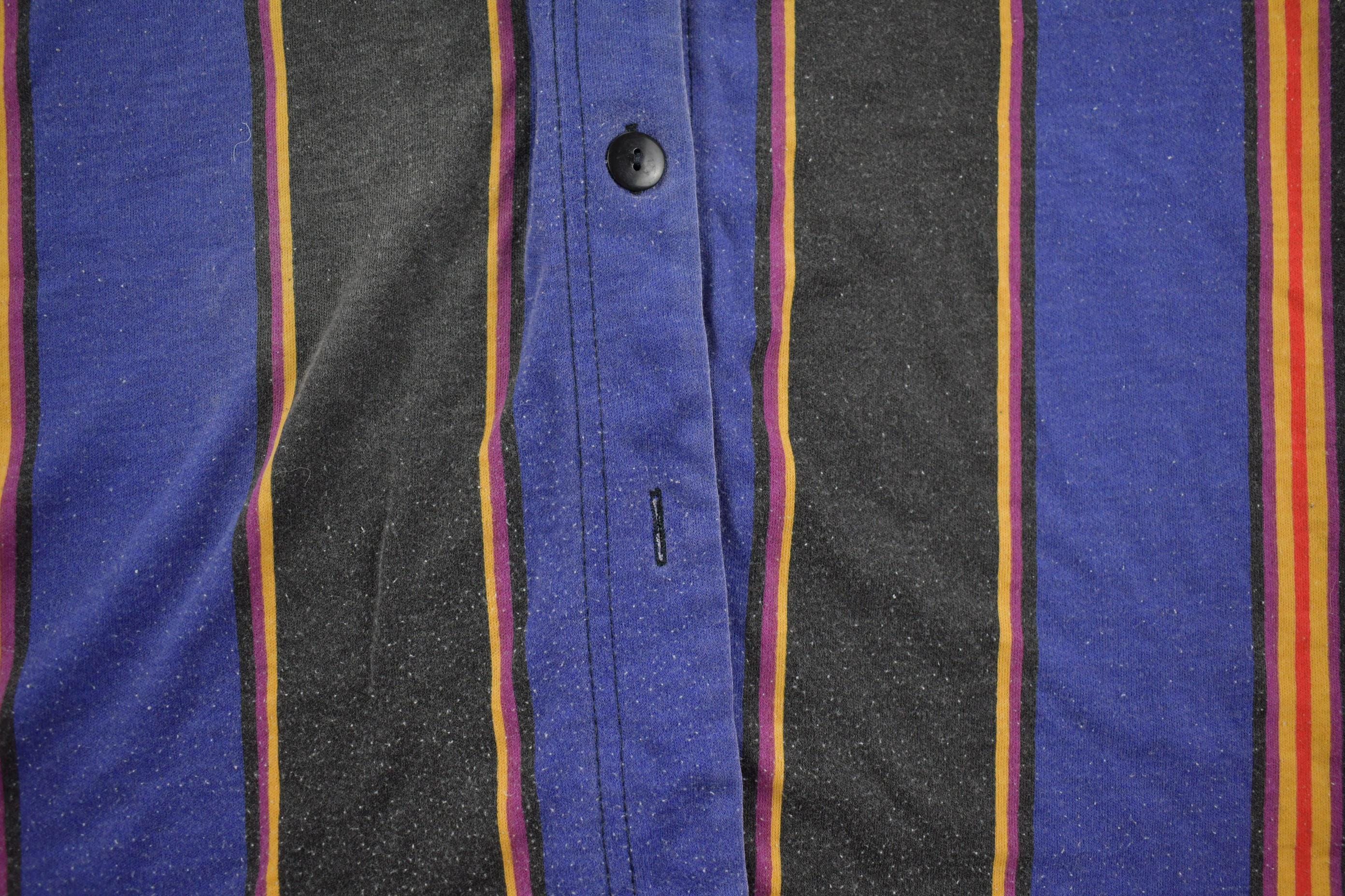 Vintage 1990s Striped Button Up Short Sleeve