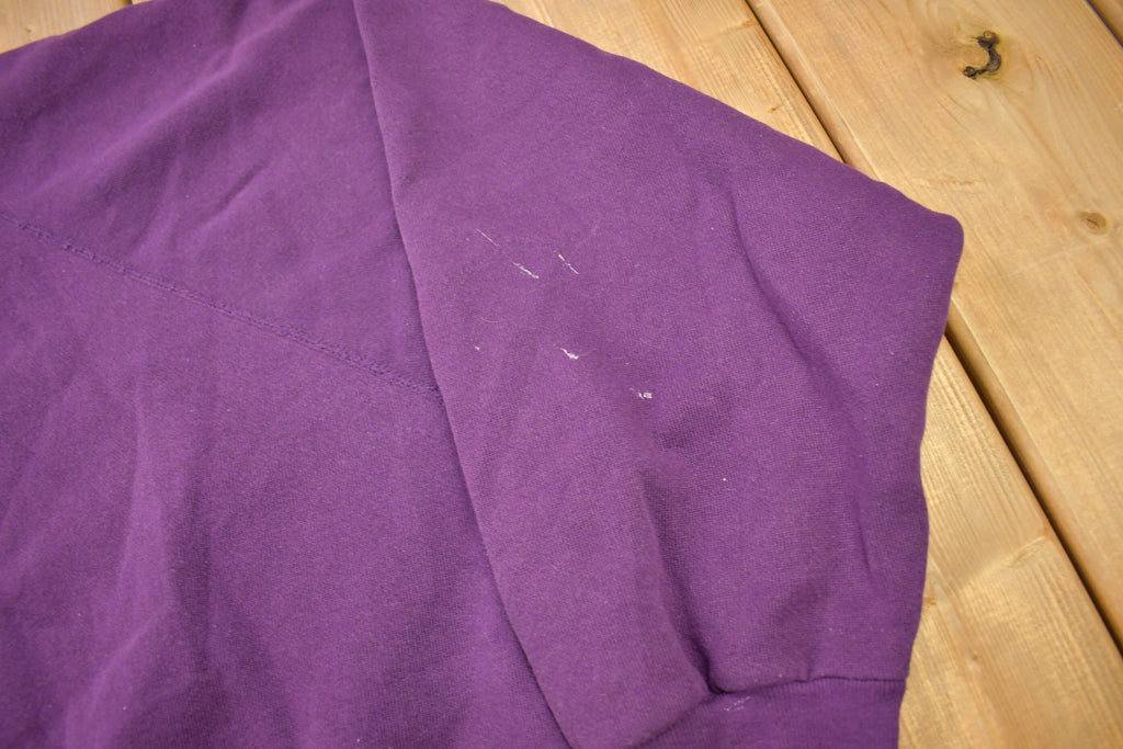 Vintage 1980s Tultex Purple Blank Raglan Crewneck Sweatshirt / 90s Crewneck / Made In USA / Essential / Streetwear / 90s Blank