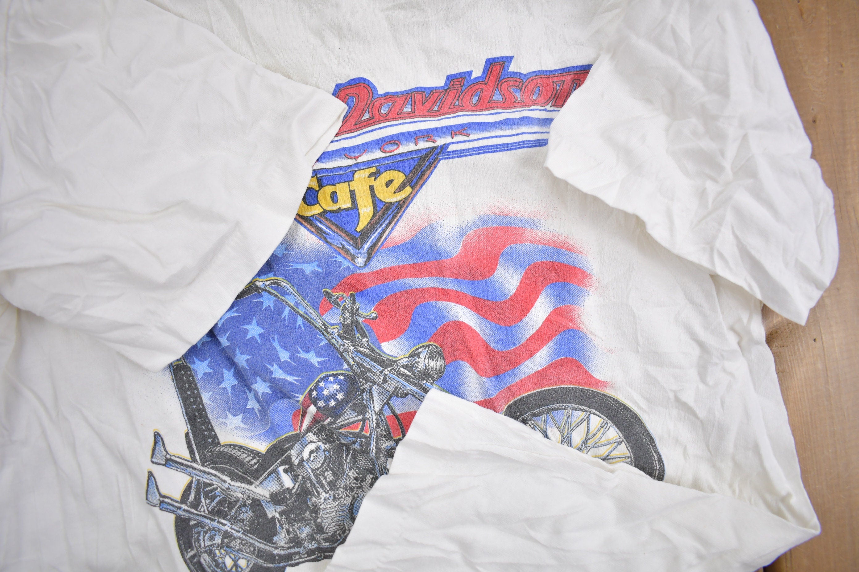 Vintage 1990s Harley Davidson Motorcycles Cafe T-Shirt