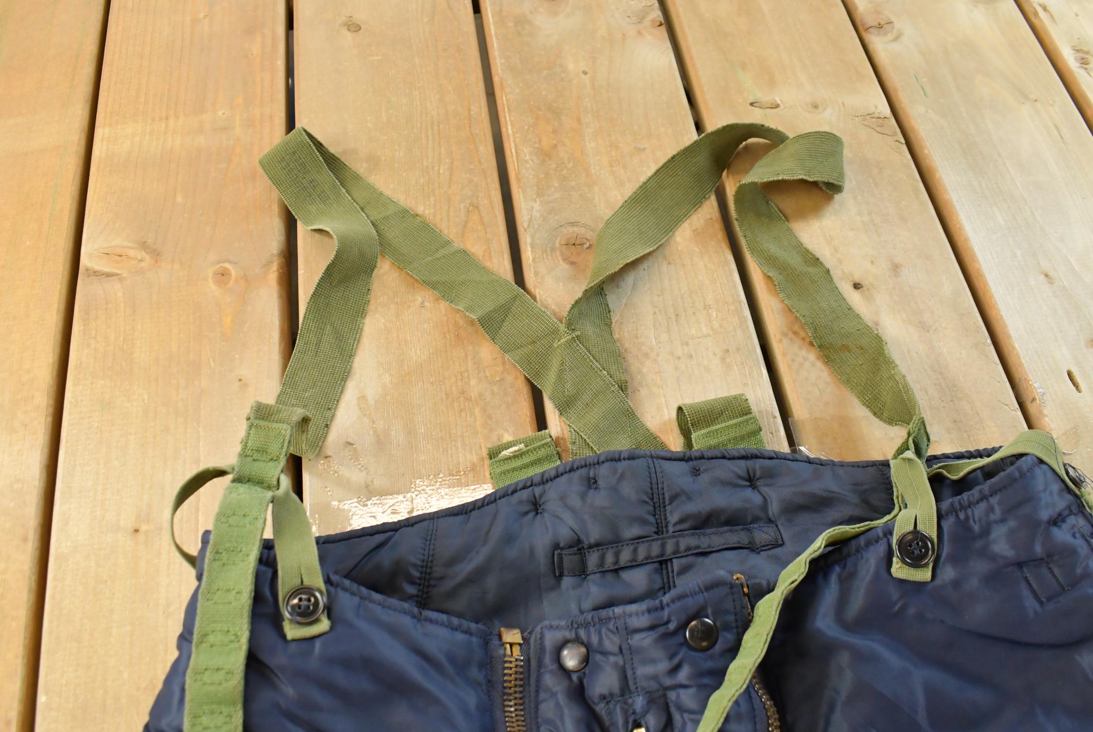 1950s Korean War Air Force D-1A Blue Heavy Flying Trousers C.H. Masland Size 34x29