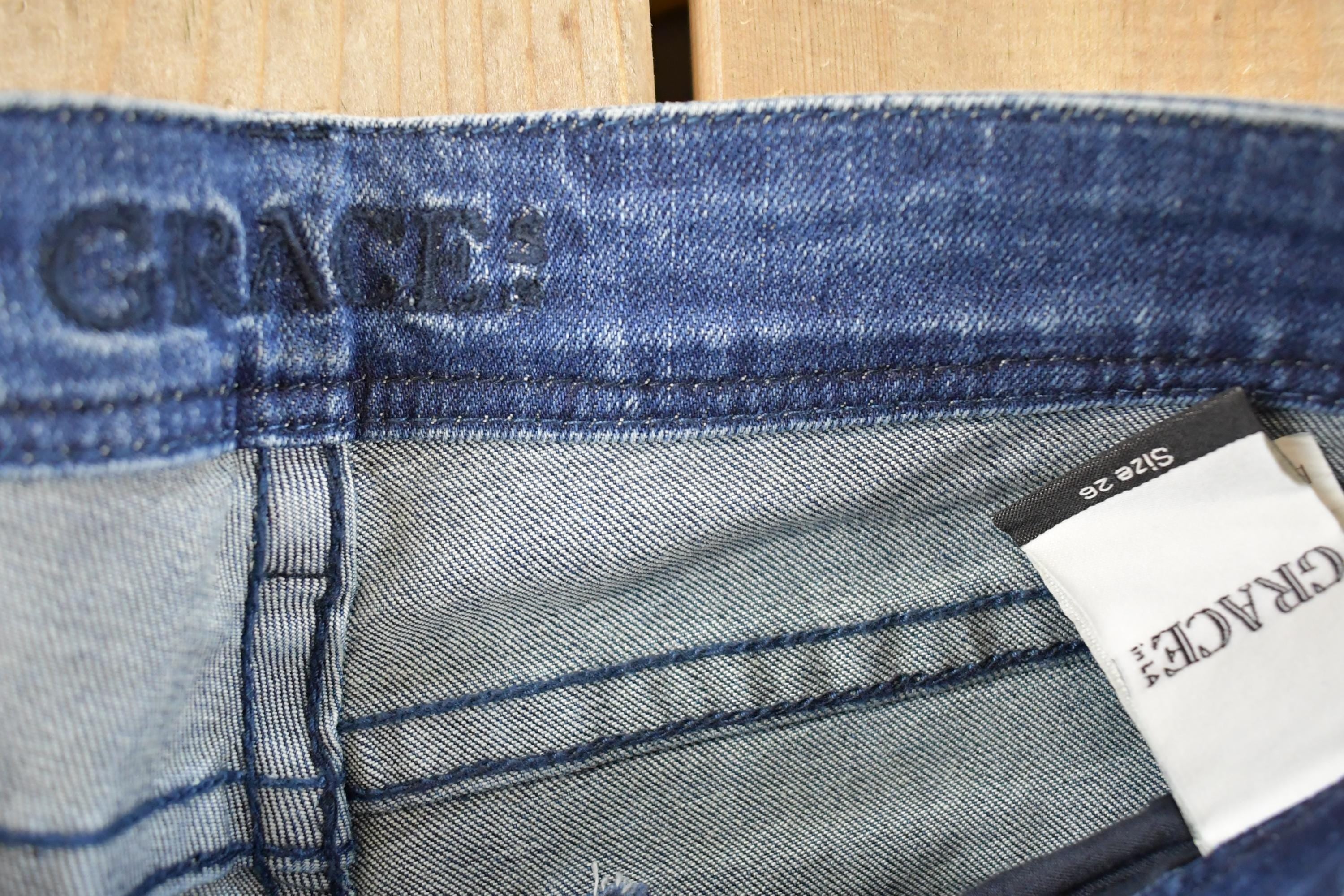 Vintage Deadstock Y2K Grace LA Bedazzled Low Rise Jeans Women's Size 26 x 28